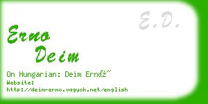 erno deim business card